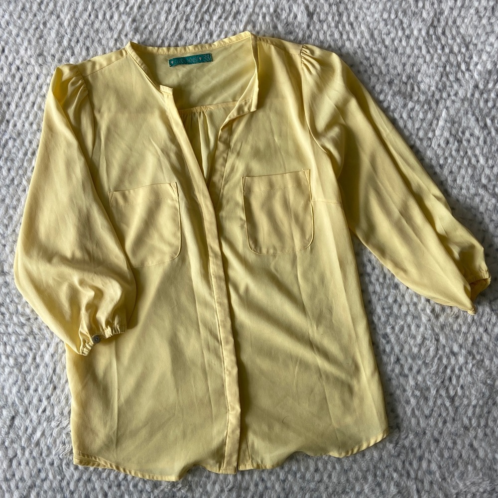 Clockhouse yellow blouse